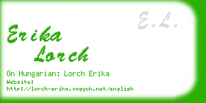 erika lorch business card